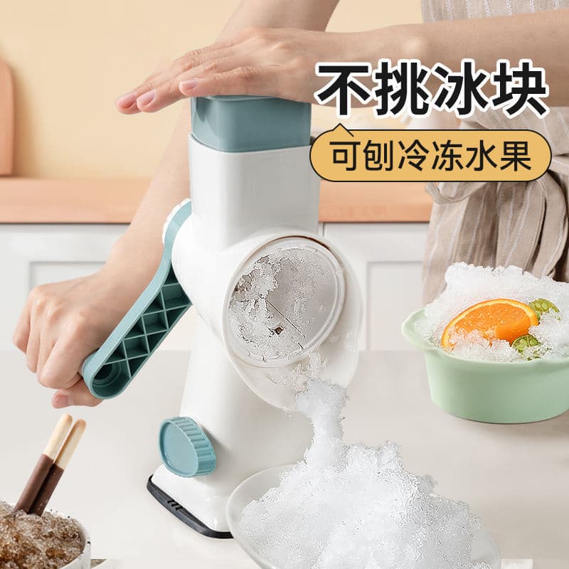 Popular Hand-crank Ice Shaver for Home, Mini Ice Cube Crusher, Non-electric Manual Small Milk Snow Ice Machine