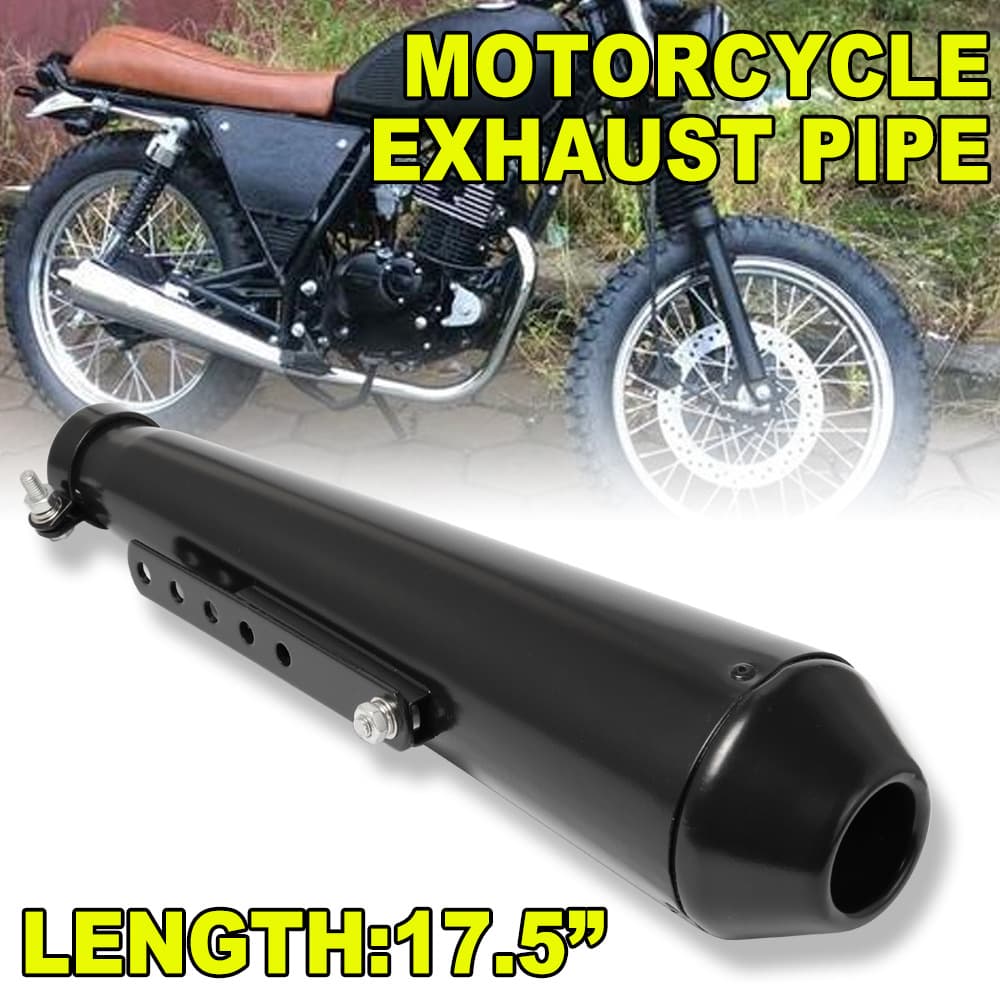 Motorcycle Modification Harley Triumph Scrambler Moto Guzzi Harley Davidson Bobber Retro Fish Head Exhaust Pipe with Mesh