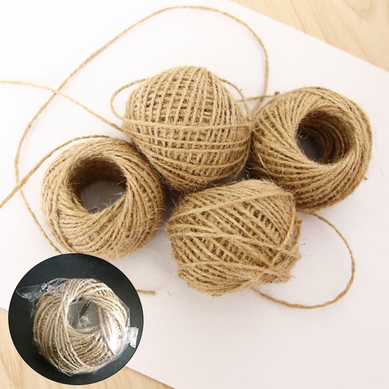 30m Hemp Rope Photo Wall Decoration Wall Rope Color Natural Hemp Rope Woven Thin Rope Accessories