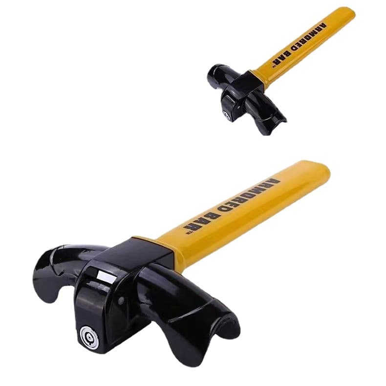 Vehicle locks steering wheel lock anti-theft small car lock self-defense handle device dual-card baseball lock front T-type car