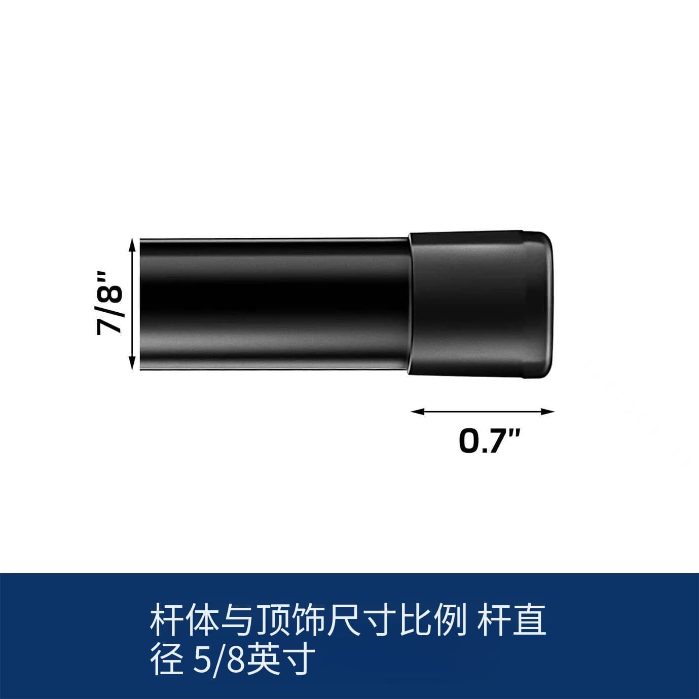 19mm inner thread Roman rod, punched clothes drying rod, shower curtain rod support rod, horizontal rod, curtain rod, cross-border supply