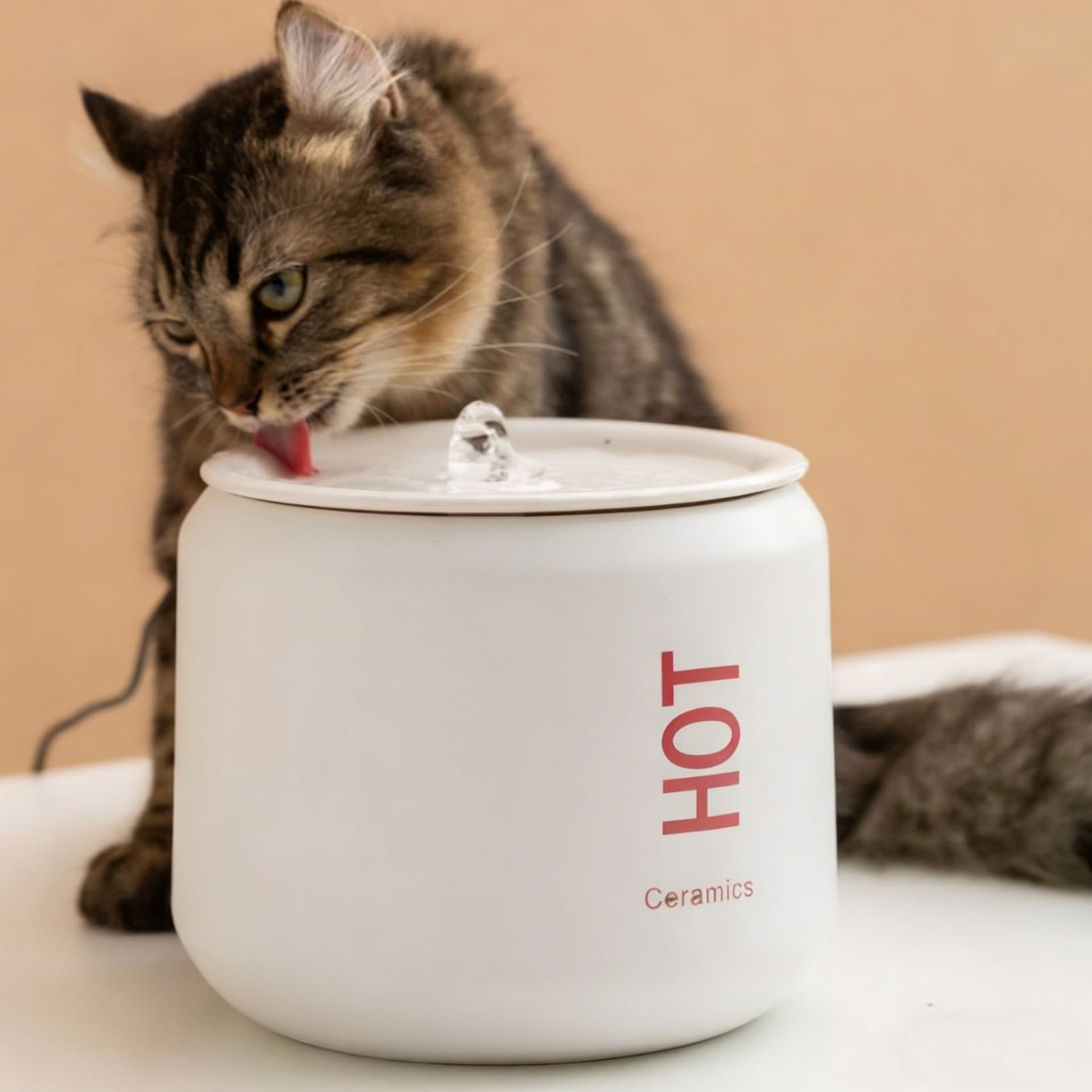 Coke Pet Water Dispenser Cat Water Dispenser Ceramic Automatic Circulating Water Plug-in Anti-dry Wired Smart Water Feeder