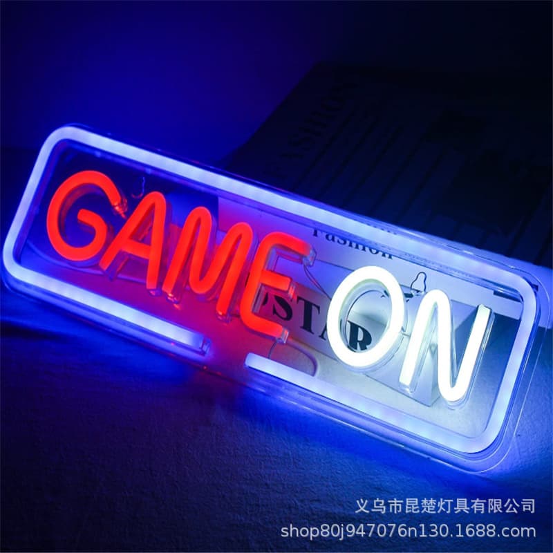 Amazon LED Neon Sign Game Room Atmosphere Light Backlit Gaming Neon Pattern Indoor Decorative Light