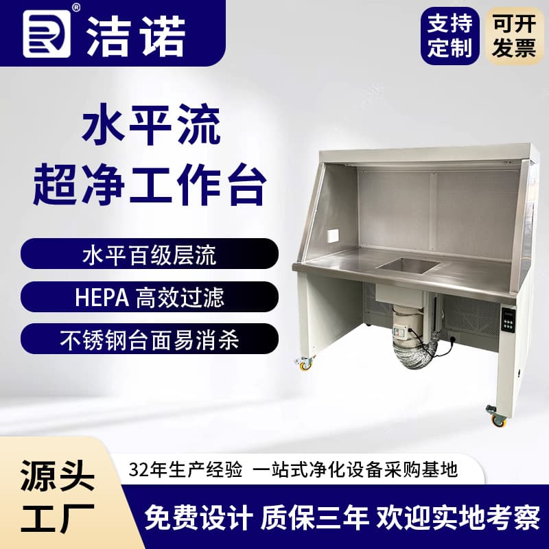 Jienuo Purification Wholesale Cleanroom Two-Person Single-Side Steel Plate Powder-Coated Clean Bench Horizontal Laminar Flow Ultra-Clean Workbench
