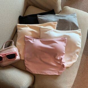Cross-border Wholesale Pink Padded Camisole Vest Summer Thai Style Sweet and Spicy Jazz One-shoulder Crop Top