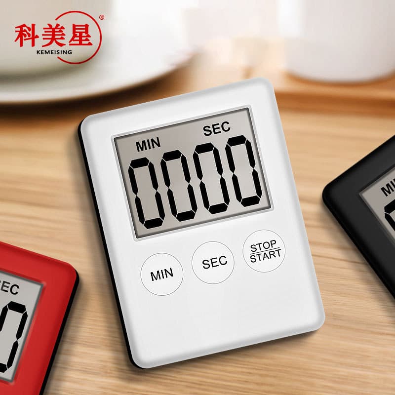Ultra-thin LED Display Mini Kitchen Digital Timer with Battery and Magnetic Back