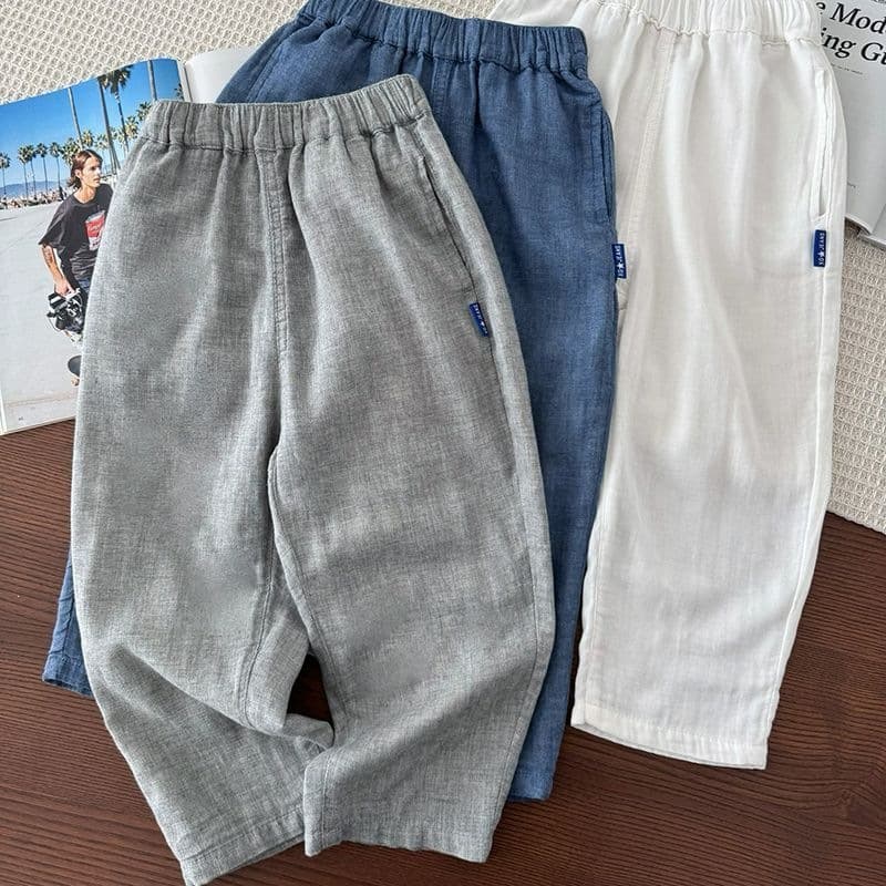 Cotton gauze lightweight and soft 2026 boys baby cotton anti-mosquito pants gauze pants children's loose casual trousers thin
