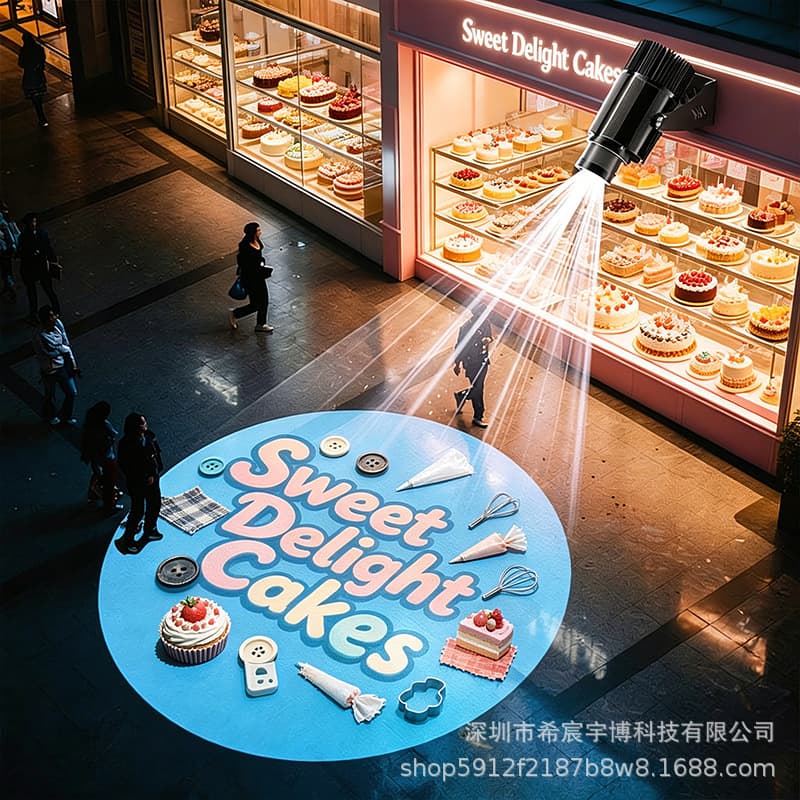 IP67 Gobo Projector Rotating Logo Projection Lamp