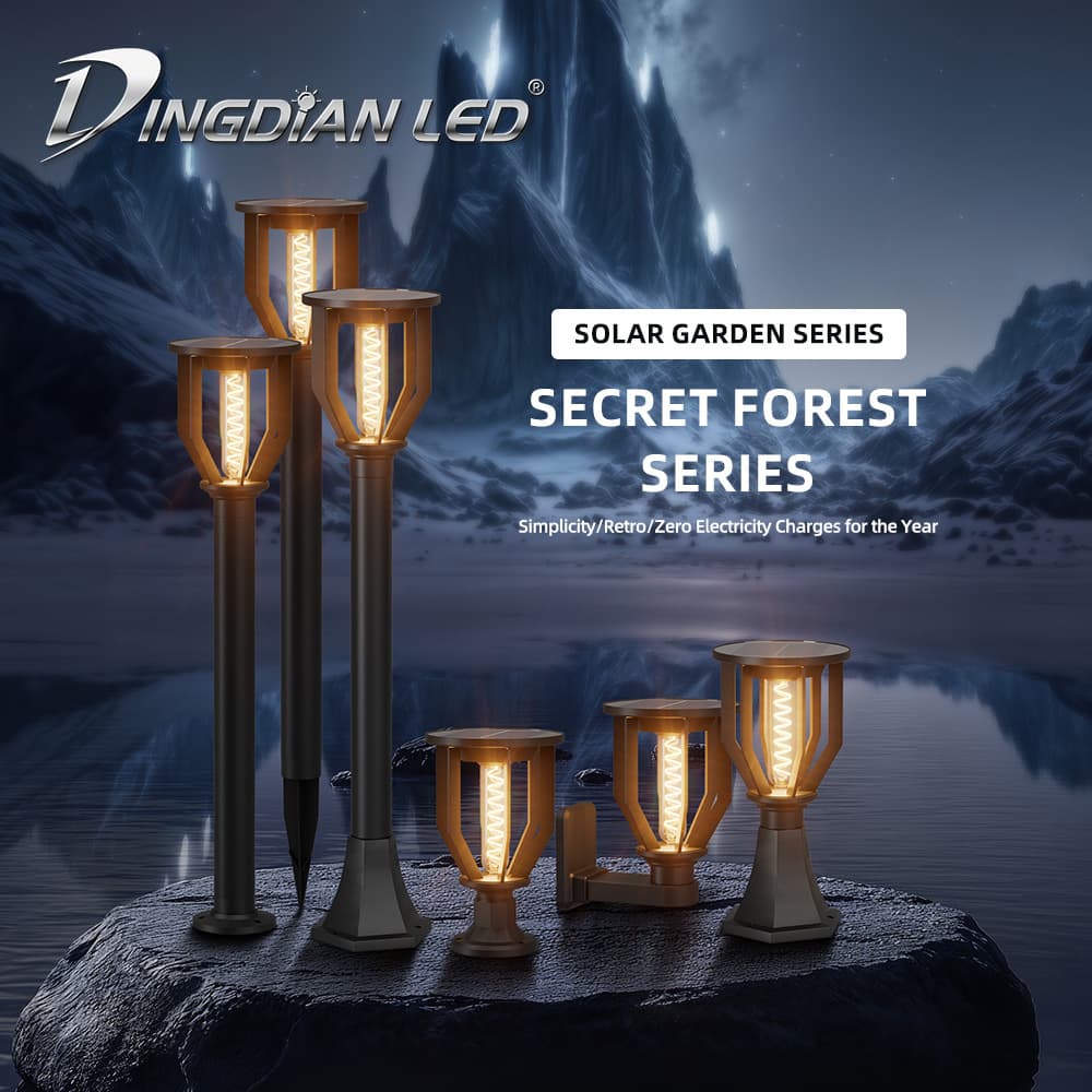Foreign trade solar pillar lamp outdoor waterproof fence doorpost lamp villa garden lawn lamp solar lighting