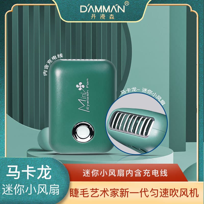 Mini Handheld Hair Dryer USB Charging Low Noise Long Battery Life Strong Airflow Fan for Eyelash Extension 4 Colors Beauty Tool