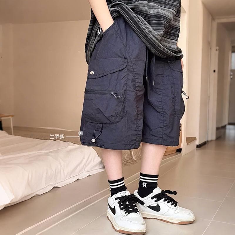 Boys' Shorts Children's Cargo Shorts Summer 2026 New Style Girls' Knee-Length Pants Big Kids Cool Soft Pants