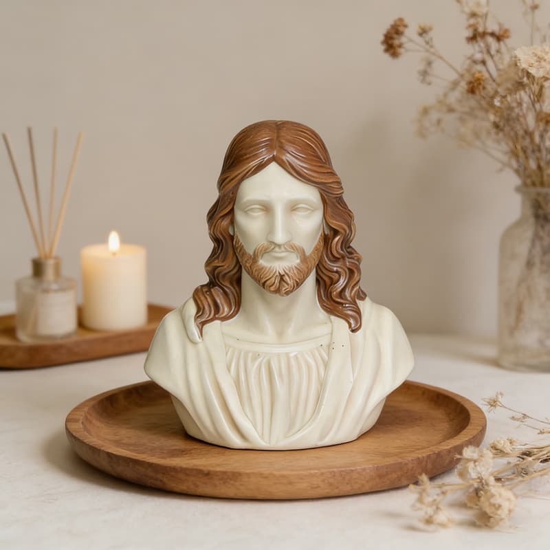Short Beard European Style Character Aromatherapy Candle Silicone Mold DIY Portrait Scented Plaster Ornament Resin Mold
