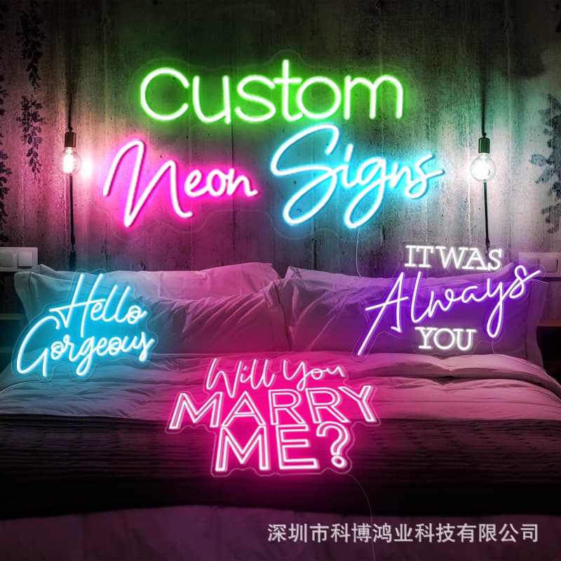 Cross-border Factory 5V Neon Light Activity Party LED Neon Light Glowing Sign Acrylic Neon Light