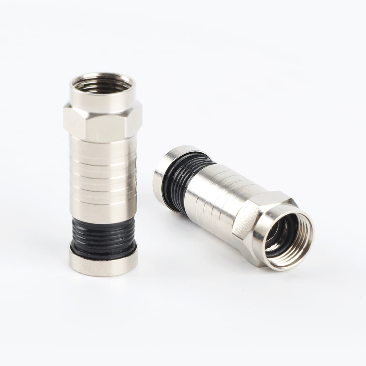 Waterproof British Standard Quad-Shielded F Connector / Copper Alloy Wired Digital TV Box 75-5 Connector Network Communication
