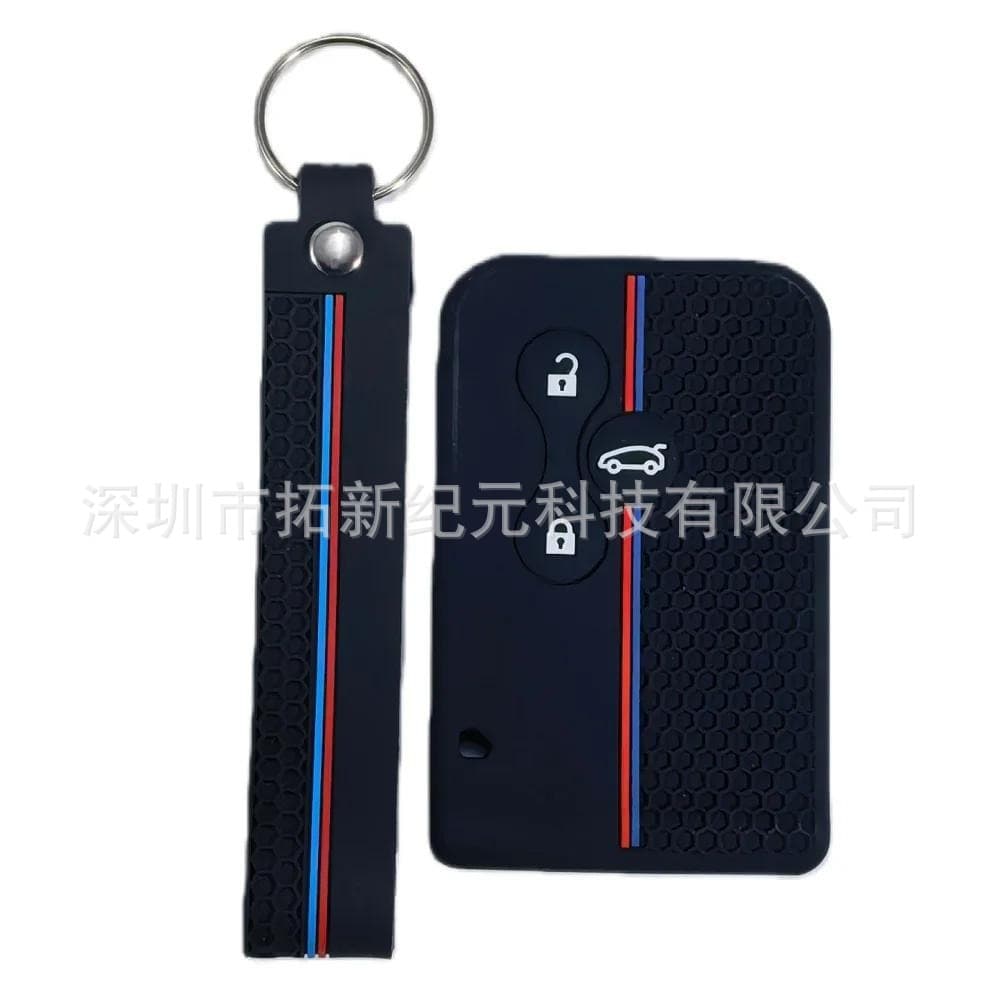 Cross-border Compatible Renault Megane Smart Key Fob Case 3-Button Small Hemisphere Grain Soft Silicone Protective Cover