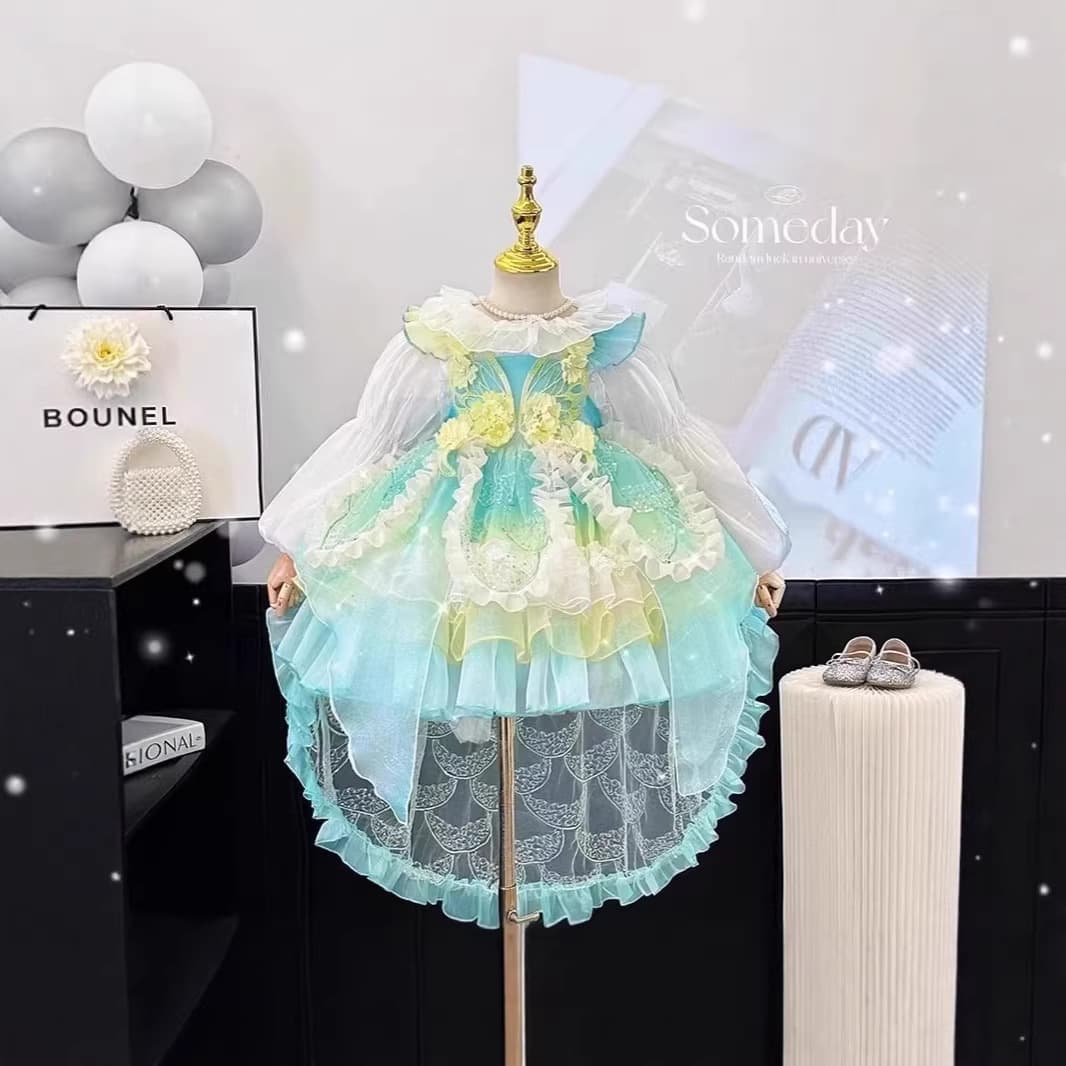 Girls Lolita Princess Dress Summer 2026 New Children's Magic Fairy Baby Girl Gown Princess Dress