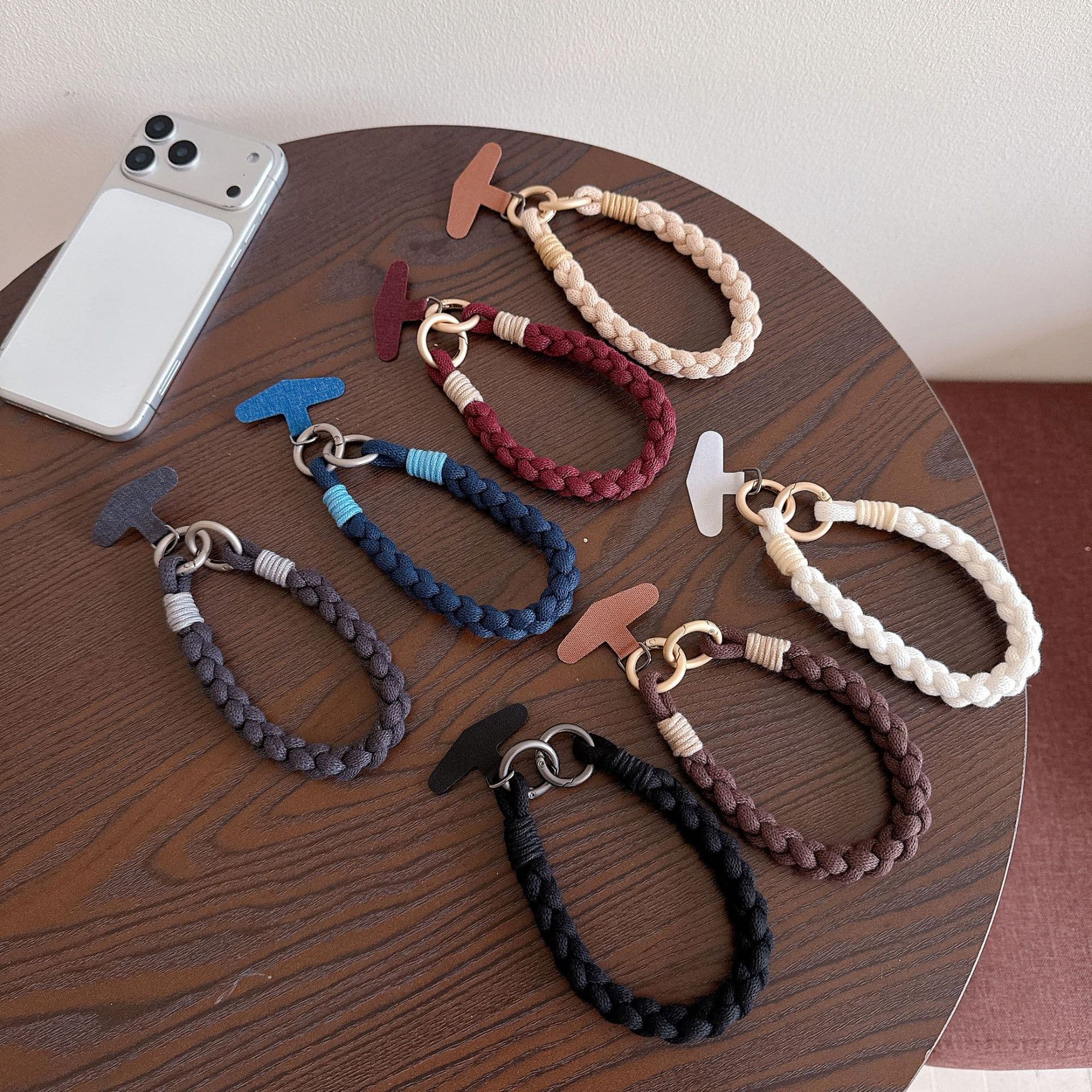 New Autumn/Winter Multi-Strand Braided Cotton Phone Lanyard, Versatile Phone Strap with Clip, Anti-Loss Water Bottle Strap