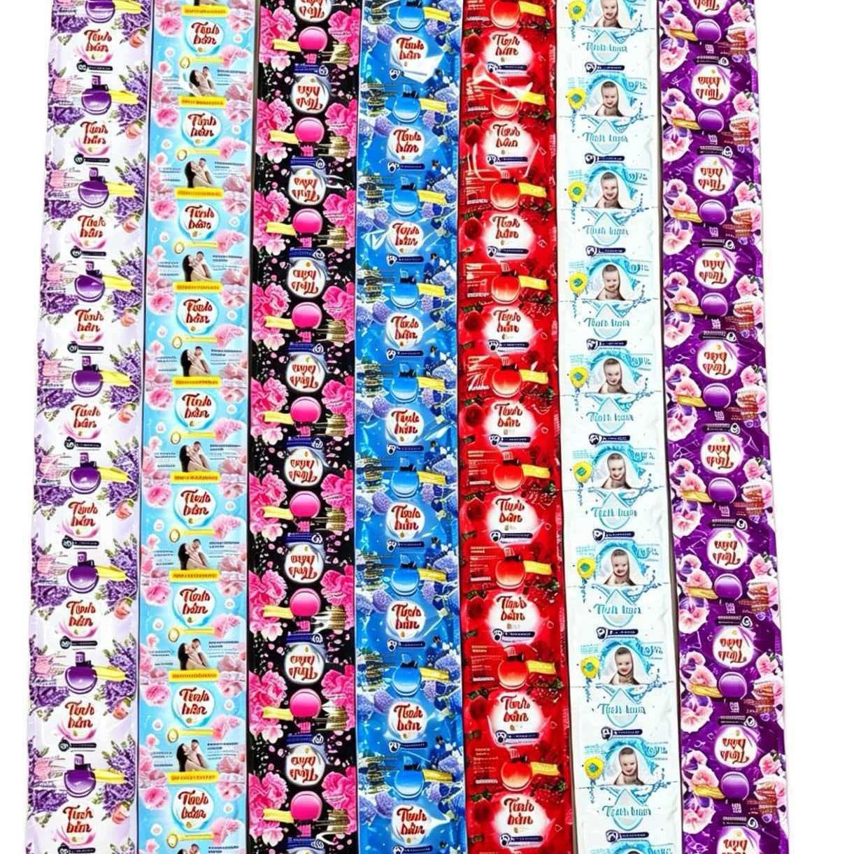 Tinhban fabric softener, concentrated for softness and long-lasting fragrance, 20ml small packets.