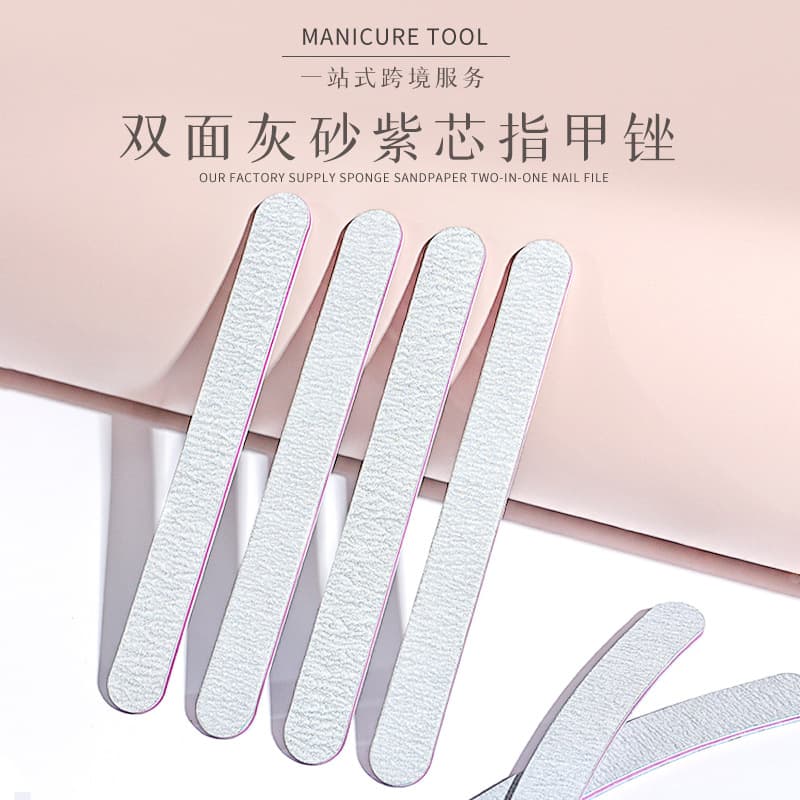 Manicure sanding strips, nail files, gray sand files, manicure polishing strips, double-sided 100/180 sanding strips, manicure rubbing strips wholesale
