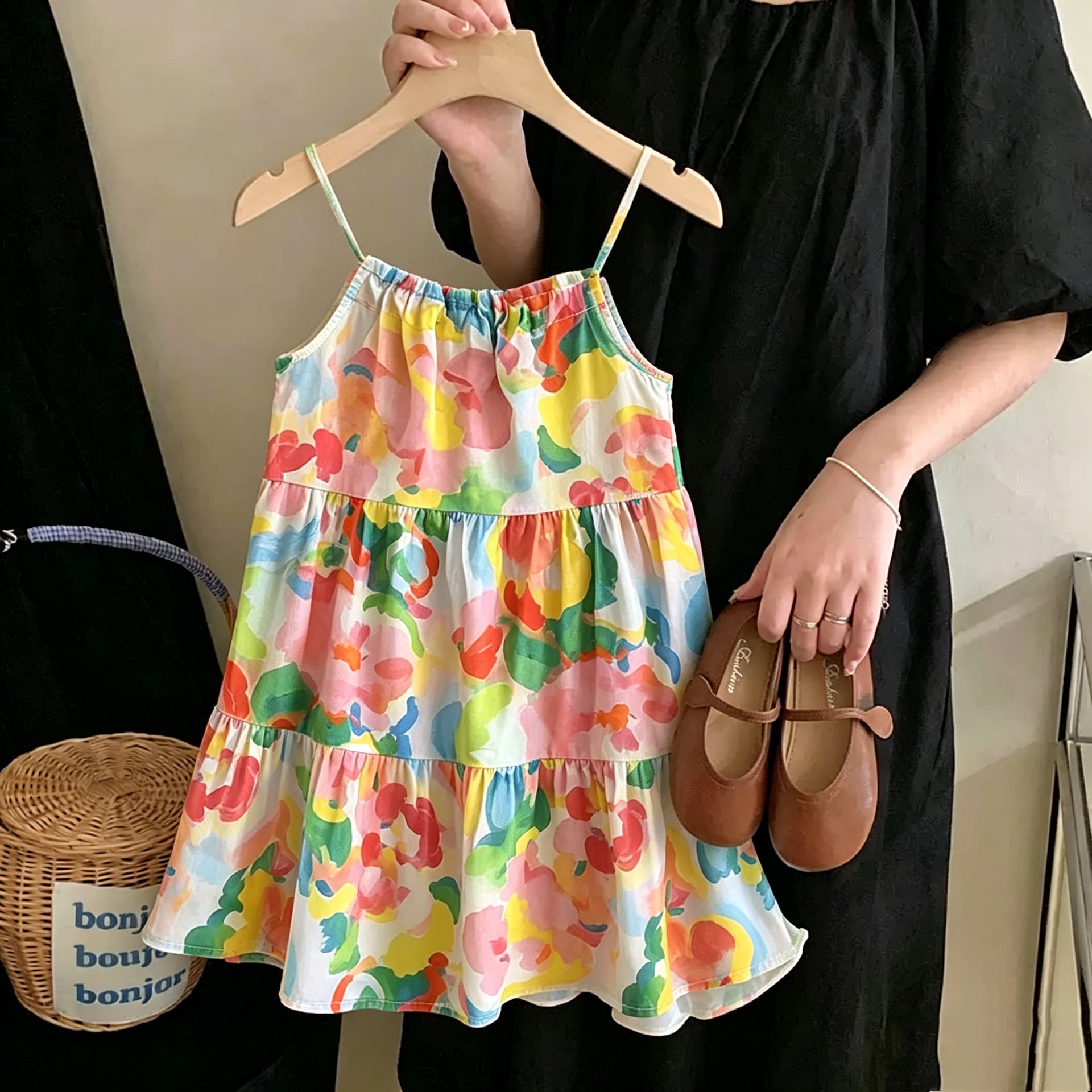 New Summer Girls Dress Vacation Style Beach Dress Girls Sleeveless Dress Cross-border Hot Selling Children's Clothing In Stock
