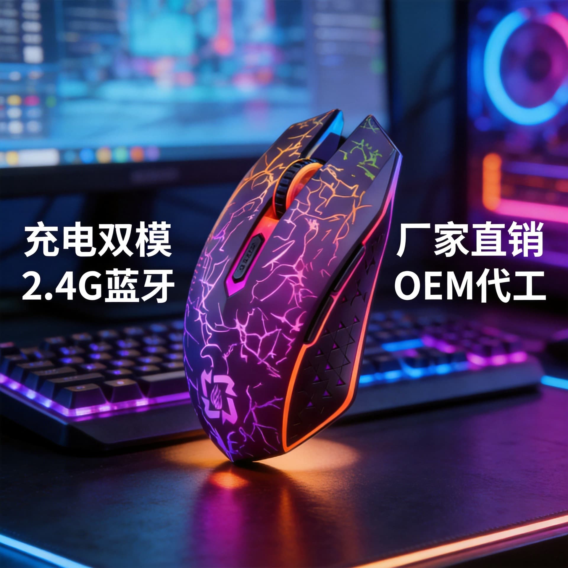 Spot E-Sports Game Bluetooth Mouse Wireless Rechargeable Thin Silent Silent Office Laptop Dual Mode