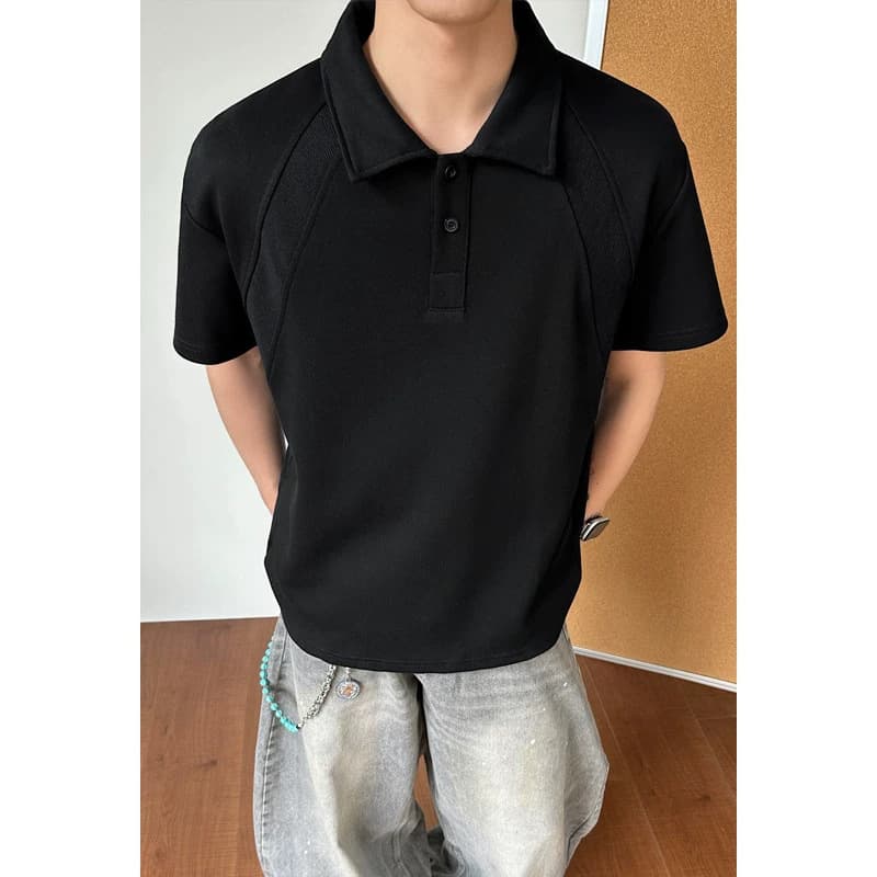 American fat man outfit lapel cross-border foreign trade enlarged short-sleeved Polo men's summer t-shirt advanced enlarged fat top