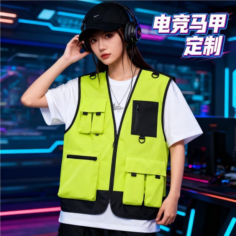 Esports vests with logos, King of Glory, PUBG team, internet cafe, school, college, competition, training