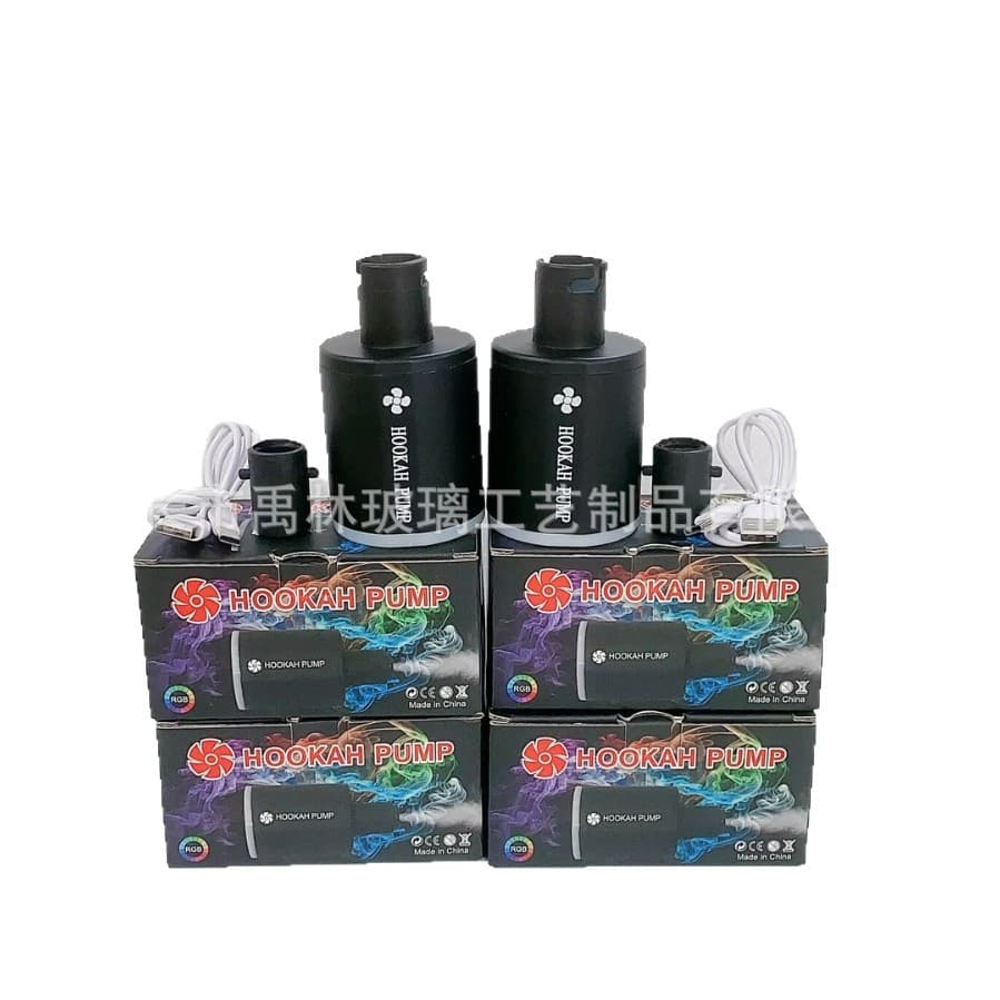SHISHA HOOKAH Smoking Device Smoking Pump Water Pipe Accessories Kit Black LED Colorful Elegant Style