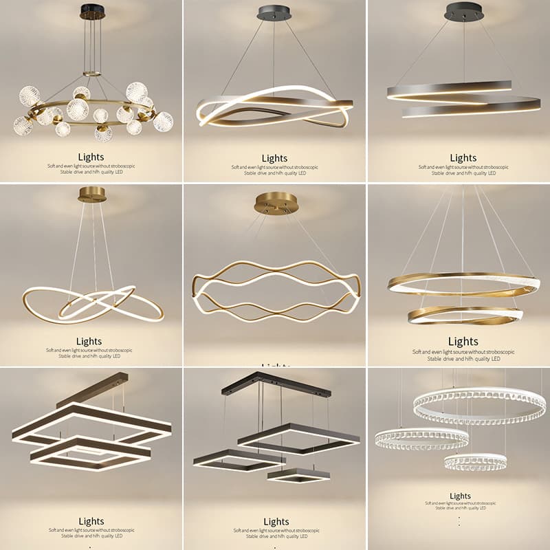 Living Room Chandelier Main Light Internet Celebrity Minimalist Light Luxury Post-modern Simple Atmospheric Dining Room Light Bedroom Light Full Spectrum Smart