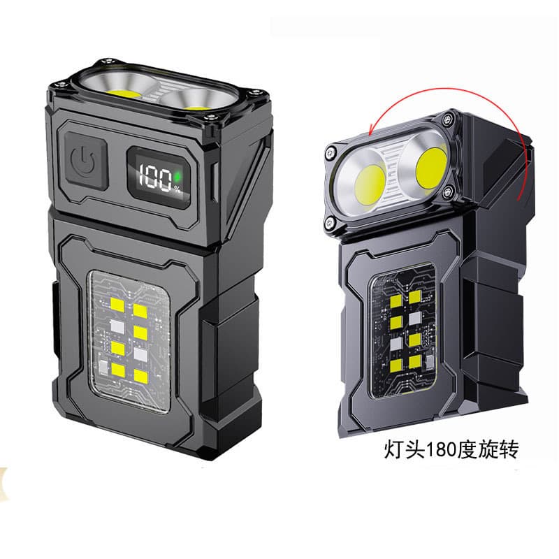 Dedicated LED Multifunctional High-Power Flashlight Keychain Light Rechargeable Work Light High-Brightness Warning Light Camping Light