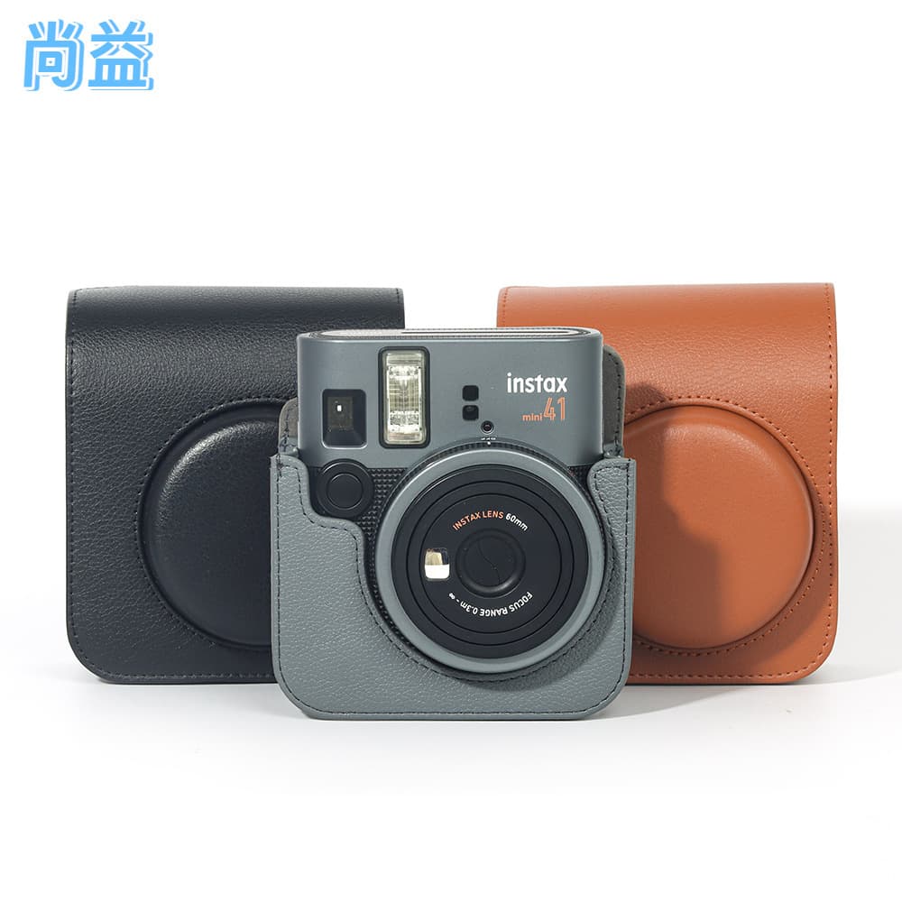 Compatible with Fujifilm Instax Mini 41 solid color camera bag, digital camera fitted storage protective case cross-body bag