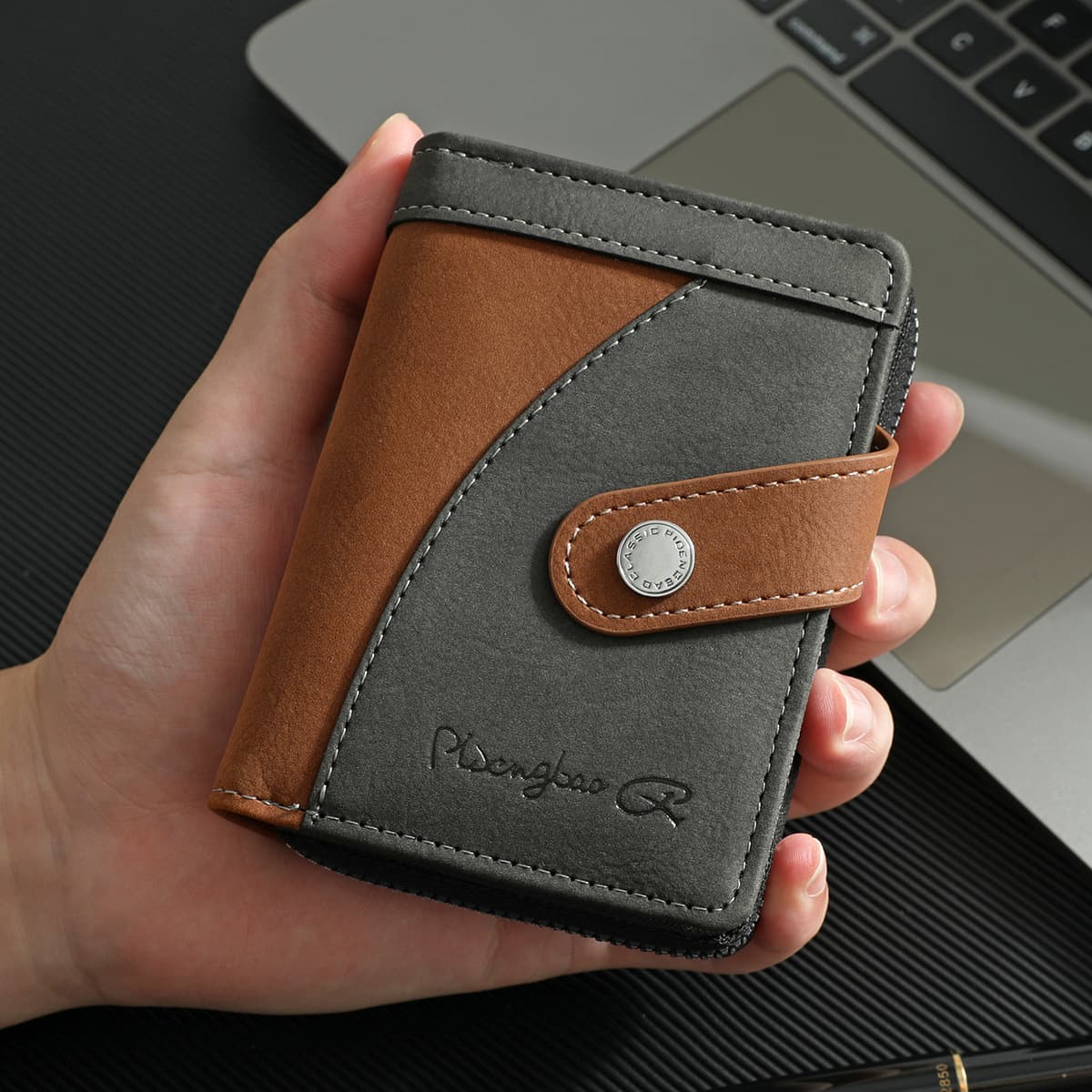 Men's New Wallet Men's Vertical Multi-Function Wallet Driver's License Youth Casual Retro Student Large Capacity Card Holder