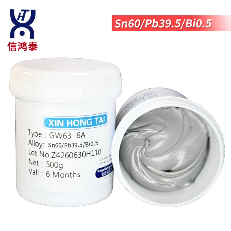 Xinhongtai Sn60Pb39.5Bi0.5 Solder Paste, PCB Repair No-Clean Solder Paste, LED SMD Solder Paste