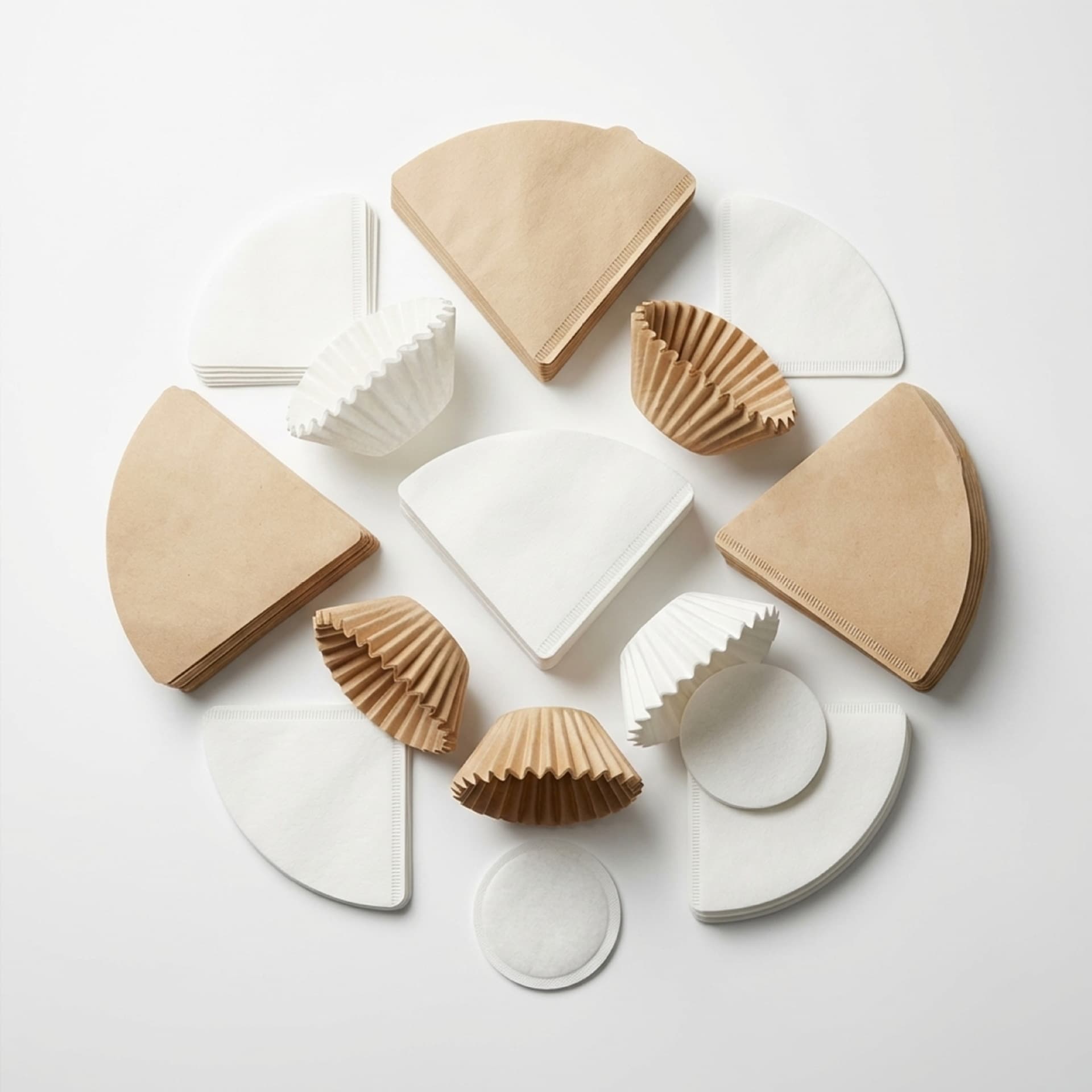 Coffee Filter Paper, Pour Over Drip Filter Paper, American Coffee Maker, Cake Bowl Filter Paper, Handle Filter Paper, Fan-Shaped Filter Paper
