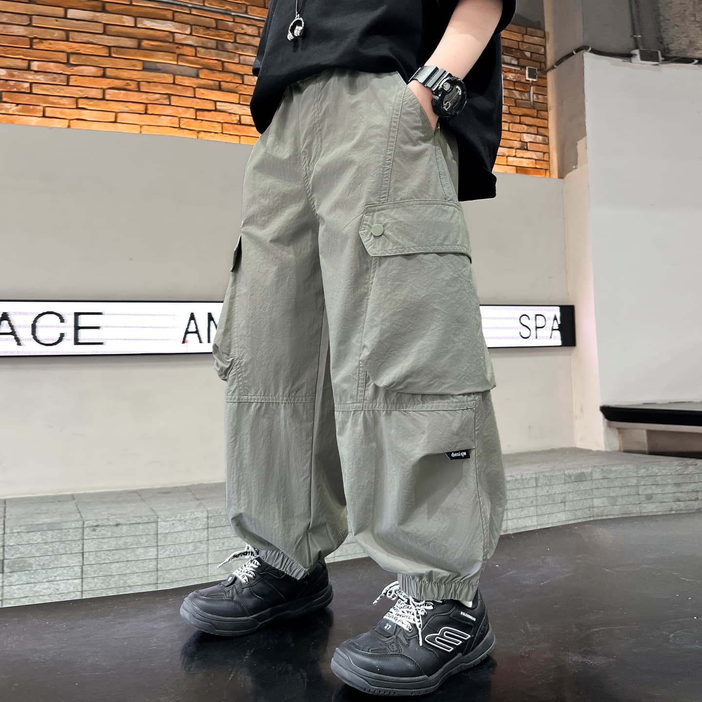 Boys Mosquito Repellent Pants Summer Cargo Pants 2026 New Summer Pants Medium Big Kids Boys Thin Casual Long Pants