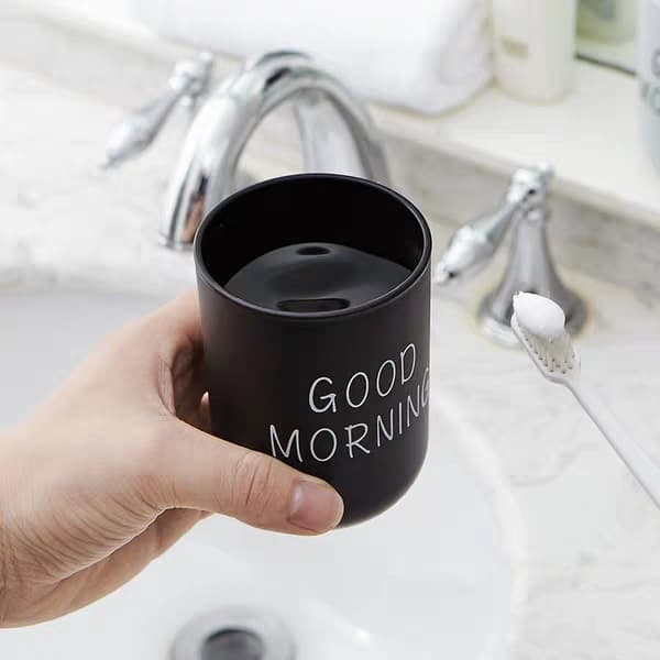 Huisi Household Mouthwash Cup, Children's Toothbrushing Cup, Couple Toothbrush Cup, Light Luxury Good Morning Cup, Baby Tooth Cup, Bathroom Cup