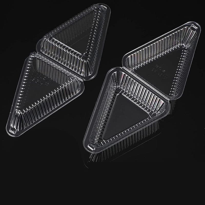 K58 sandwich packaging box transparent disposable blister box mousse mille-feuille pancake packaging triangular cake box