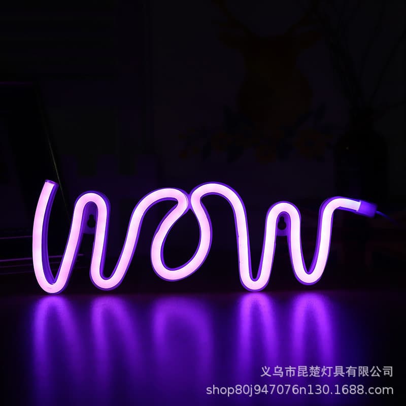Cross-border LED Neon Sign Hanging Decoration, Bedroom Decor for Girls, Ins Creative Room Wall Hanging Light