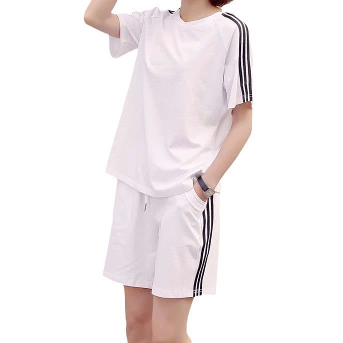 High-Waist Sports Shorts for Women Summer Korean New Loose Wide-Leg 5-Inch BF Y2K Casual Sportswear Set