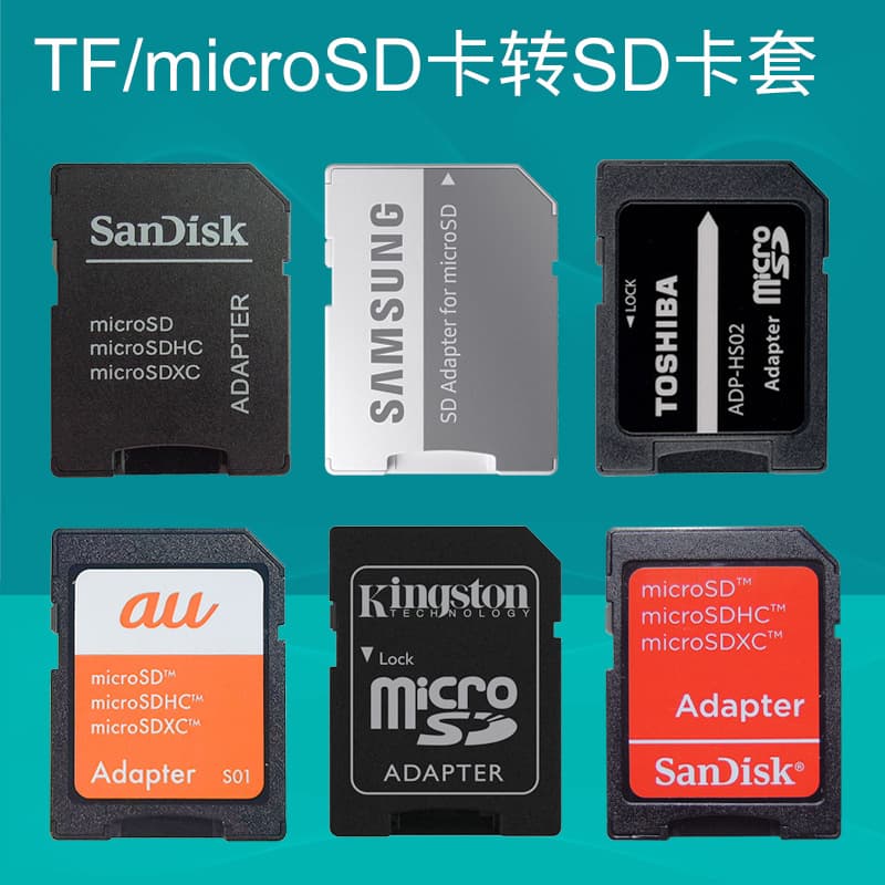 TF to SD Card Adapter microSD to SDXC Adapter Memory Card Adapter for Camera Car Card Holder