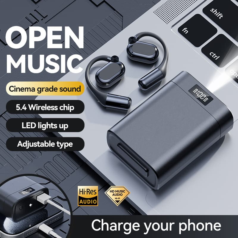 M116 new power bank bluetooth headset with display ultra long battery life wireless bluetooth headset source manufacturer wholesale