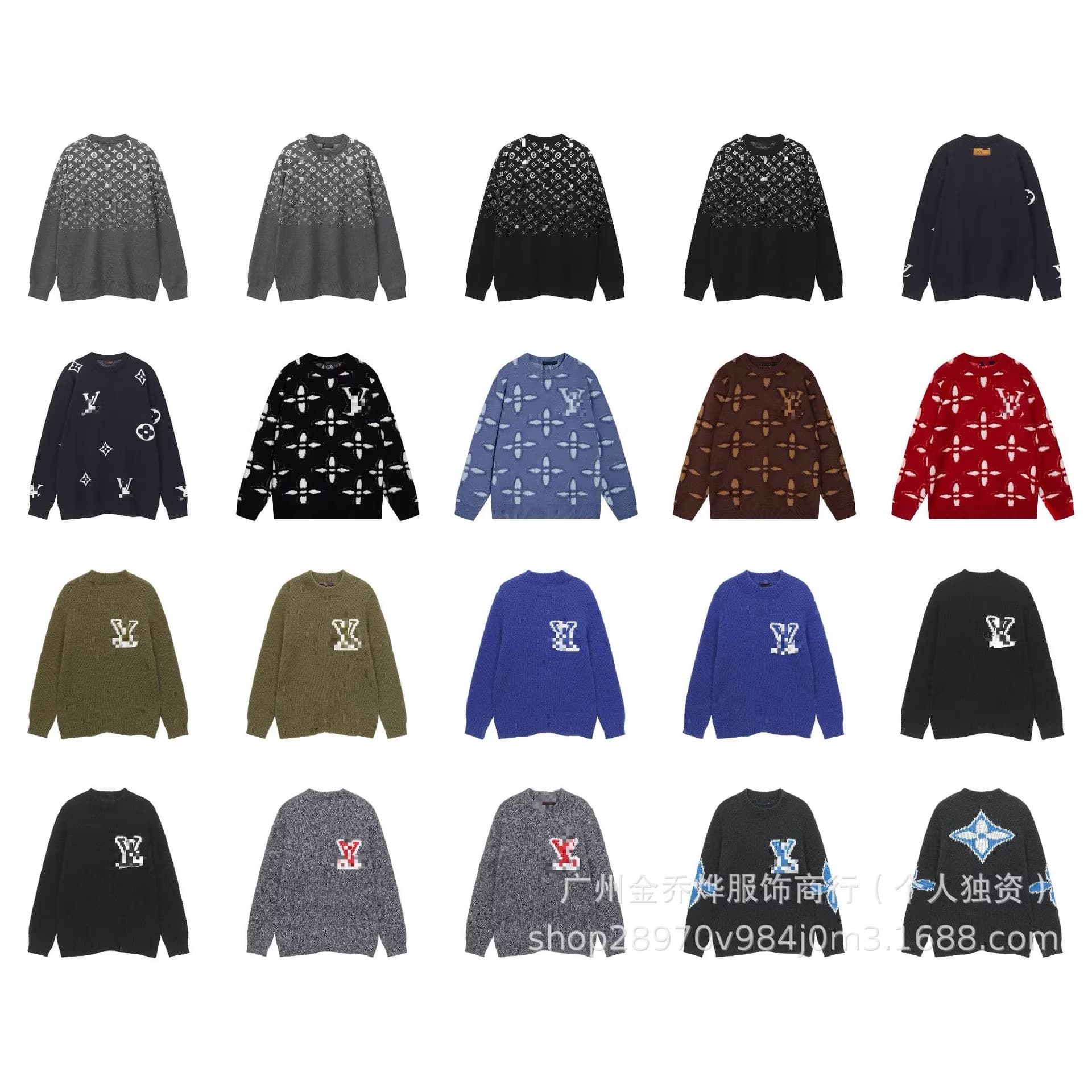 Cross-border wholesale new high-quality knitted round neck wool sweater unisex versatile pure cotton casual sweater