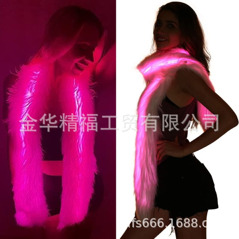 Amazon bestseller cosplay anime costume LED light scarf cross-border party wear carnival Halloween outfit.