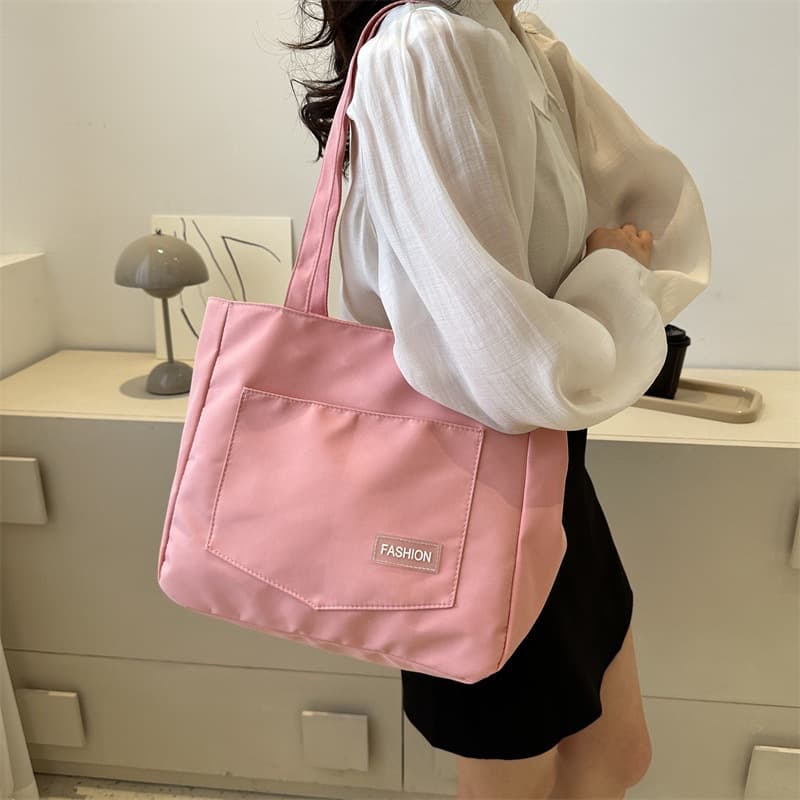 Women's Bag 2025 New Fashion Simple Small Fresh Portable Student Tutorial Bag Oxford Cloth Canvas Bag Wholesale Bag