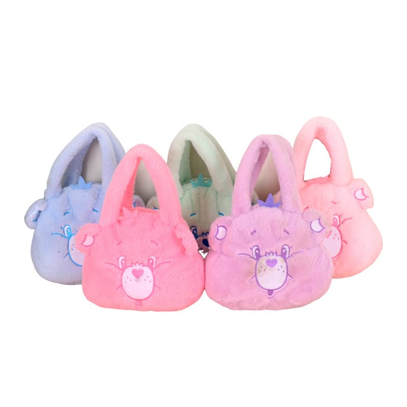 Holographic Plush Bear Bag, Cute Cartoon Shoulder Bag for Kids and Women