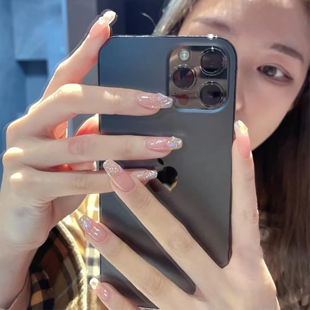 Warm Elf Same Style Aurora Diamond Wearable Nail Art Stickers Finished Product Nail Tips Removable Fake Nails