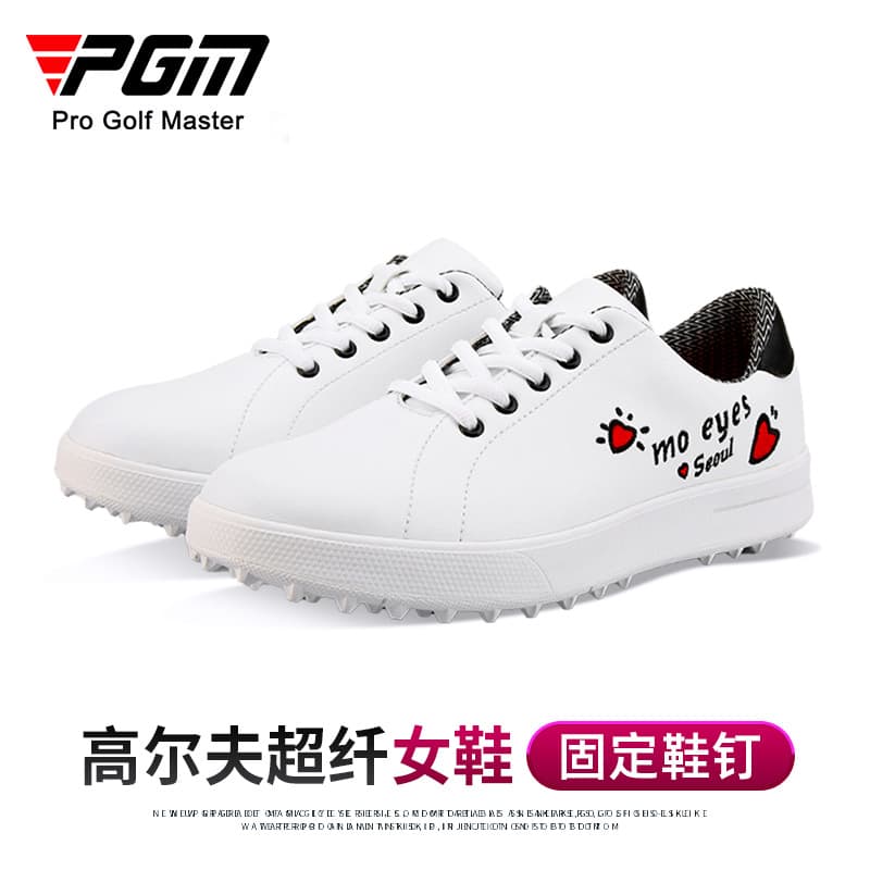 PGM Factory Direct Supply Women's Waterproof Golf Shoes Korean Style Versatile White Sneakers Soft Breathable