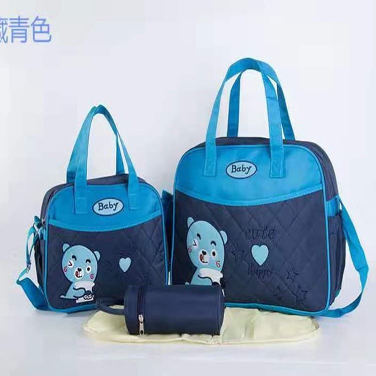 New Cartoon Bear Mother and Baby Bag Multifunctional Maternity Storage Diaper Bag Large and Small Mom Bag