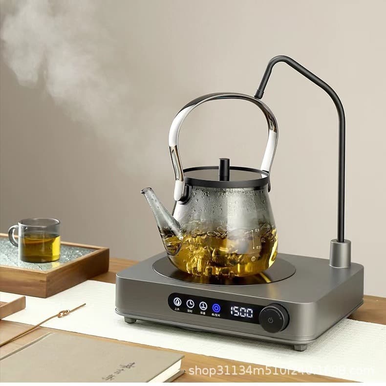 New Simple Make Second Generation Auto-Fill Electric Ceramic Tea Stove, Water Pump Hot Plate for Home Brewing and Boiling