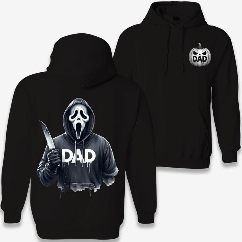 [Cross-border EU Size] Halloween Scary Dad Hoodie - Creepy Mask Character
